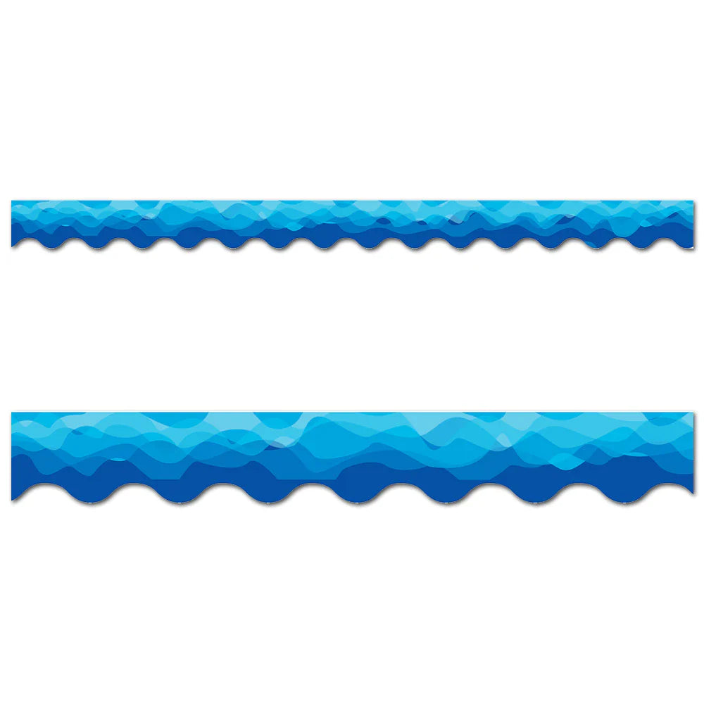 Waves Of Blue Wavy EZ Border