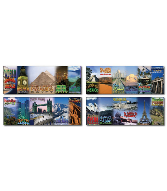 World Landmarks and Locales Topper Bulletin Board Set Grade 4-8