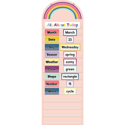 Oh Happy Day Rainbow 14 Pocket Chart