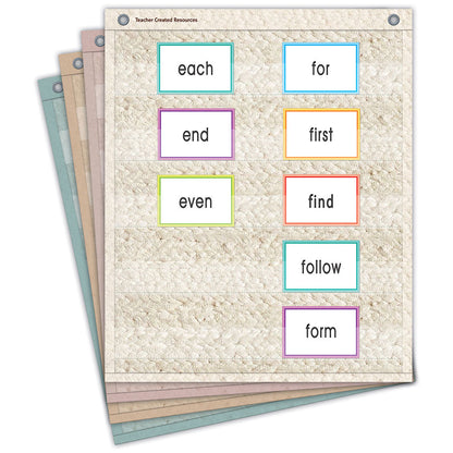 Woven Magnetic Mini Pocket Charts (4 Pack 14" x 17")