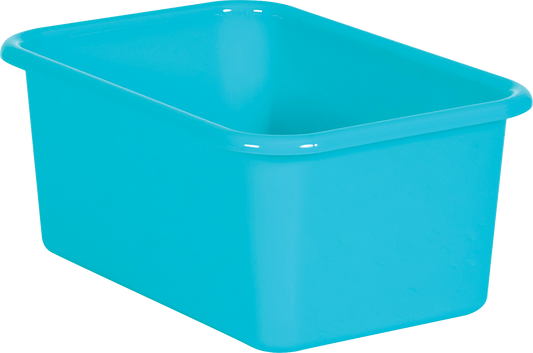 Teal Small Plastic Storage Bin