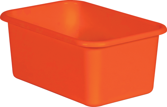 Orange Small Plastic Storage Bin