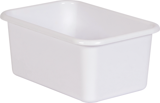 White Small Plastic Storage Bin