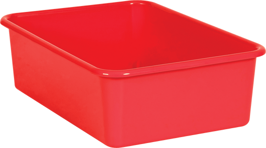 Red Large Plastic Storage Bin