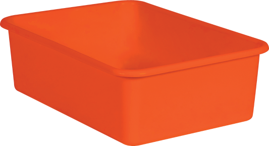 Orange Large Plastic Storage Bin