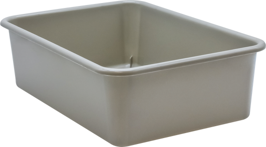Gray Large Plastic Storage Bin