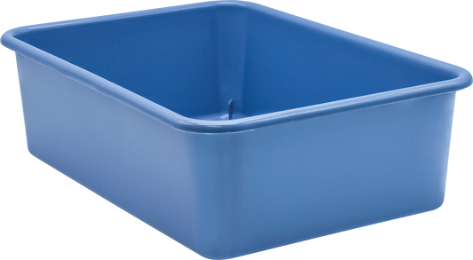 Slate Blue Large Plastic Storage Bin