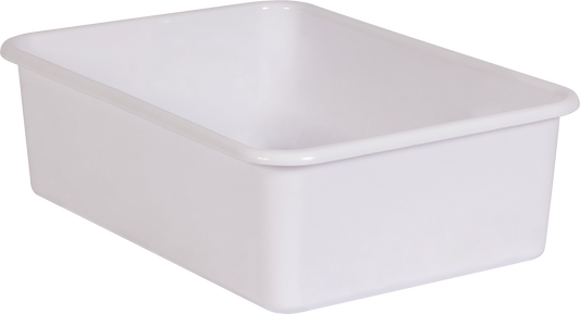 White Large Plastic Storage Bin