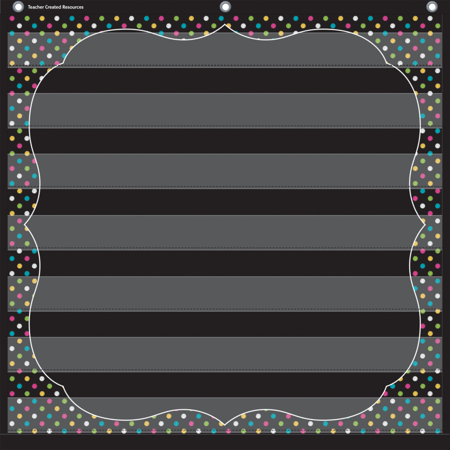 Chalkboard Brights 7 Pocket Chart