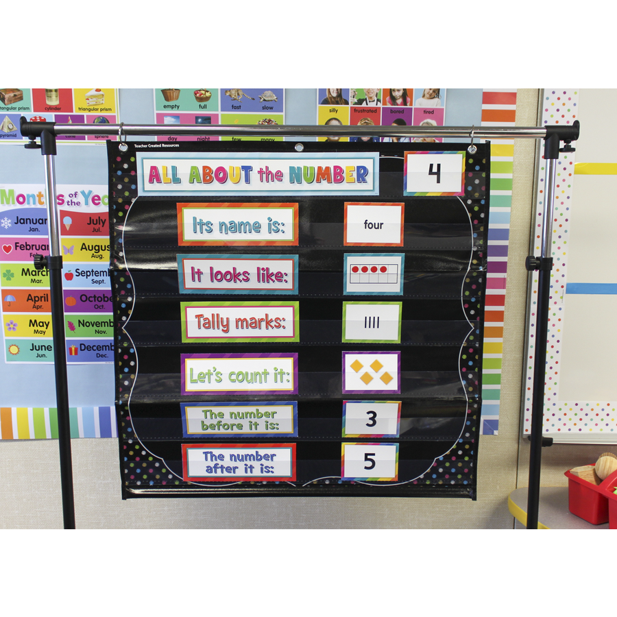 Chalkboard Brights 7 Pocket Chart