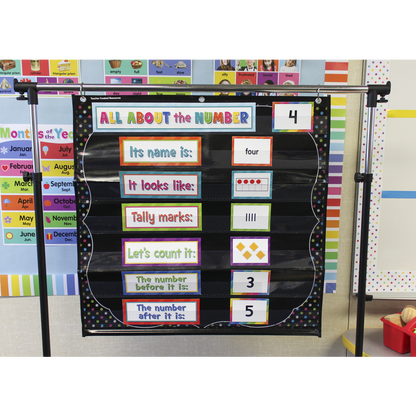 Chalkboard Brights 7 Pocket Chart