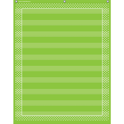 Lime Polka Dots 10 Pocket Chart