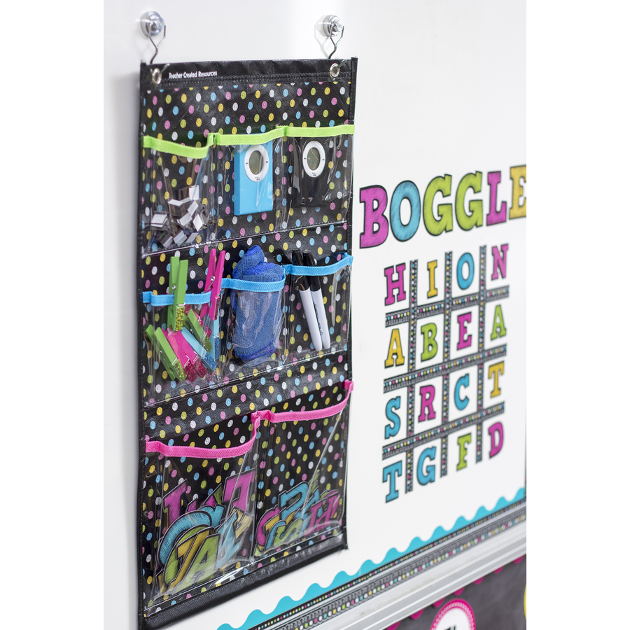 Chalkboard Brights 8 Pocket Small Storage Pocket Chart