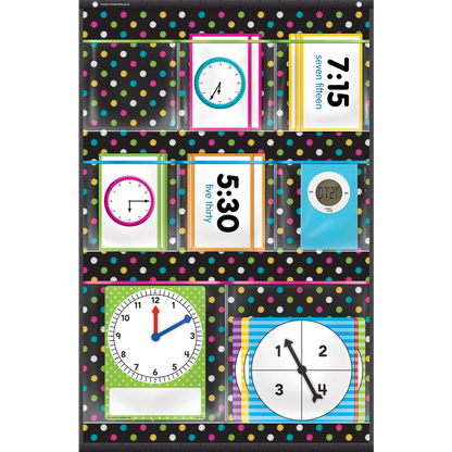 Chalkboard Brights 8 Pocket Small Storage Pocket Chart