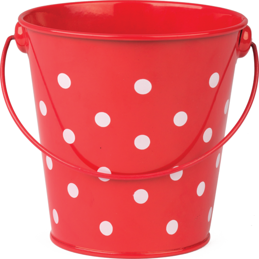 Red Polka Dots Bucket