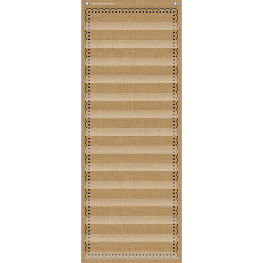 Burlap 14 Pocket Chart (13" x 34")