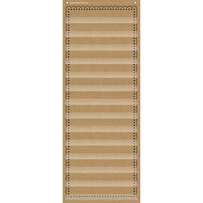 Burlap 14 Pocket Chart (13" x 34")