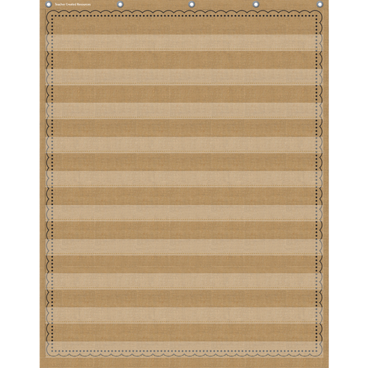 Burlap 10 Pocket Pocket Chart (34" x 44")