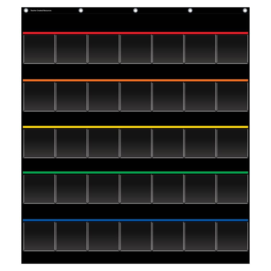 Cell Phone Storage Pocket Chart with Chalkboard Bright Numbers