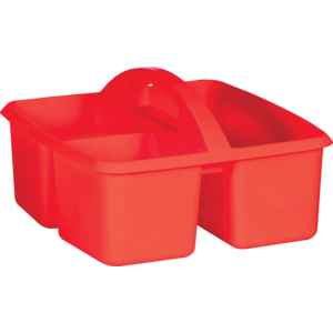 Red Plastic Storage Caddy