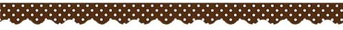 Chocolate Polka Dots Scalloped Border Trim