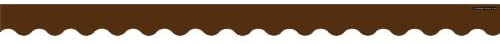 Chocolate Scalloped Border Trim, Solid