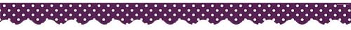 Eggplant Polka Dots Scalloped Border Trim