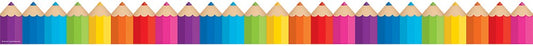 Colored Pencils Die-Cut Border Trim