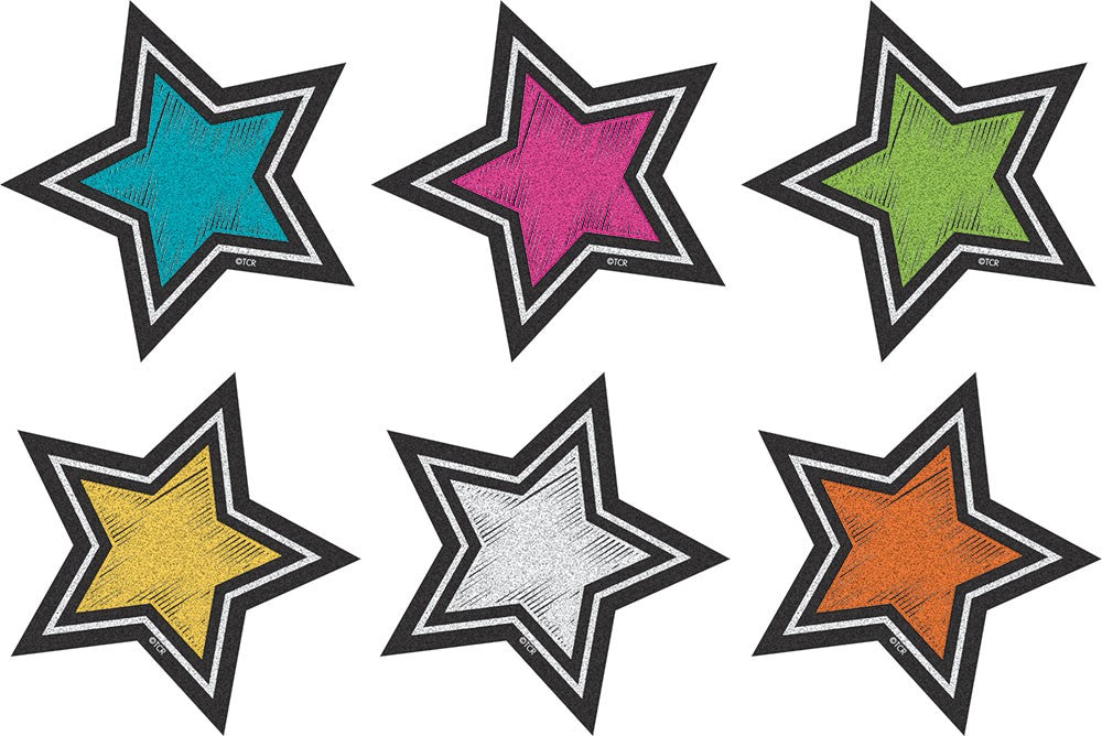 Chalkboard Brights Stars Mini Accents