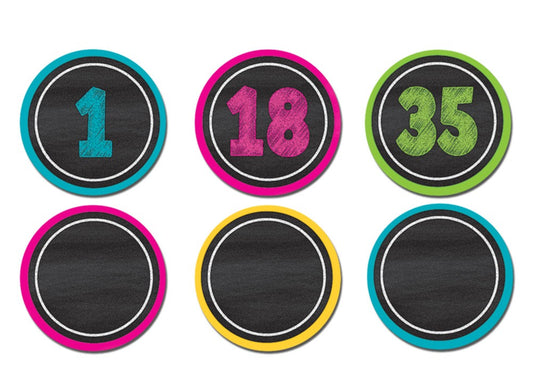Chalkboard Brights Numbers Magnetic Accents