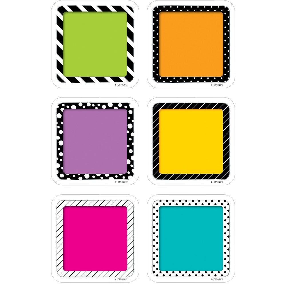 Bold & Bright Colorful Cards 3" Designer Cut-Outs