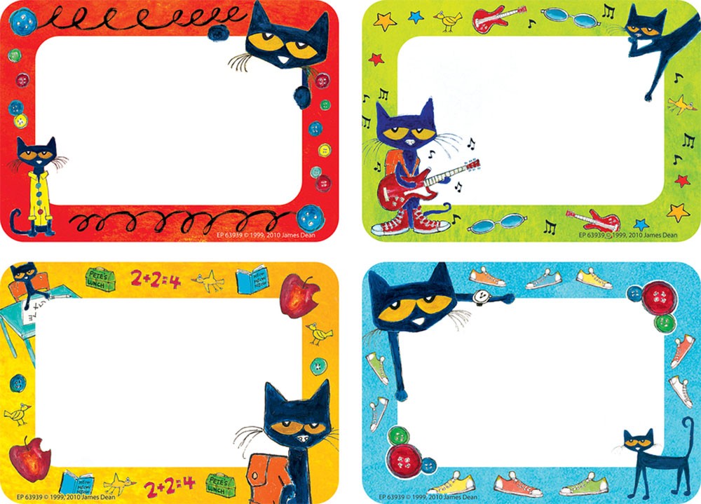 Pete the Cat Name Tags/Labels