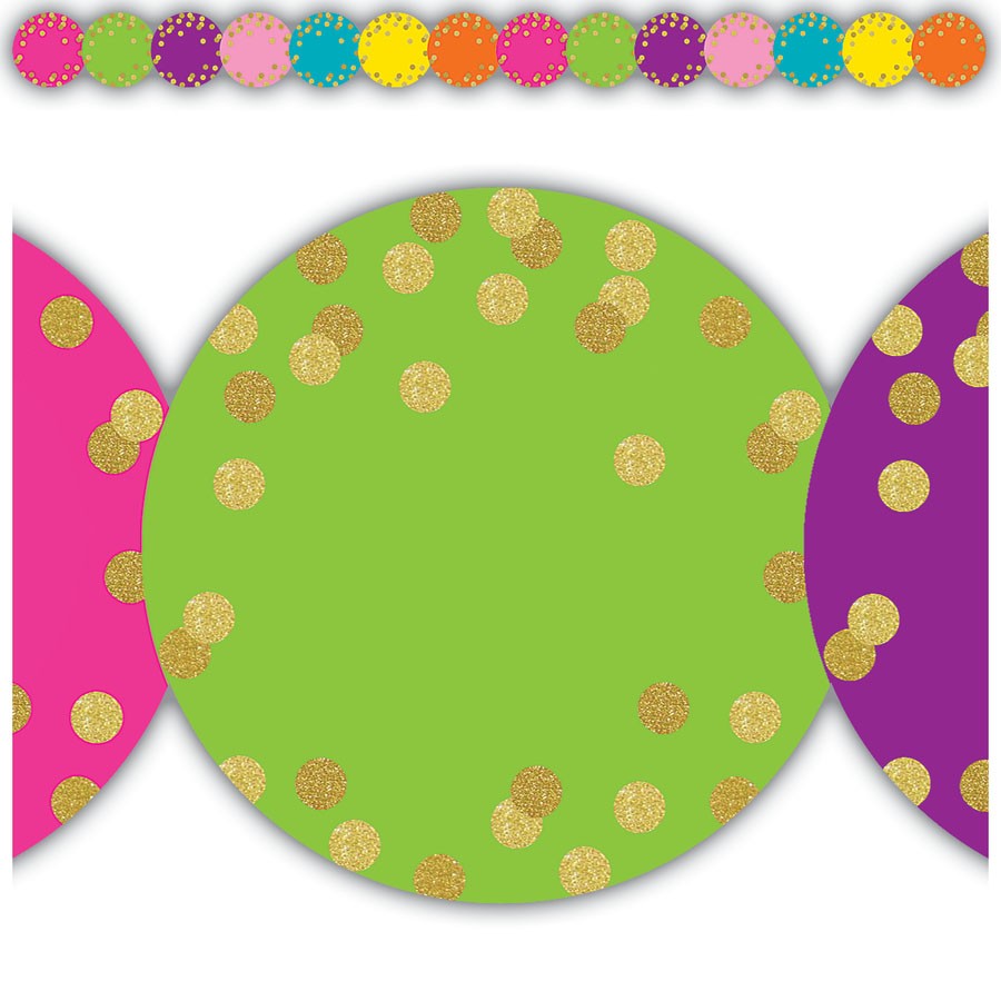 Confetti Circles Die-Cut Border