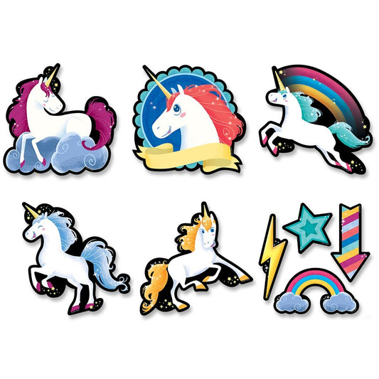 Unicorns 6" Designer Cut-Outs