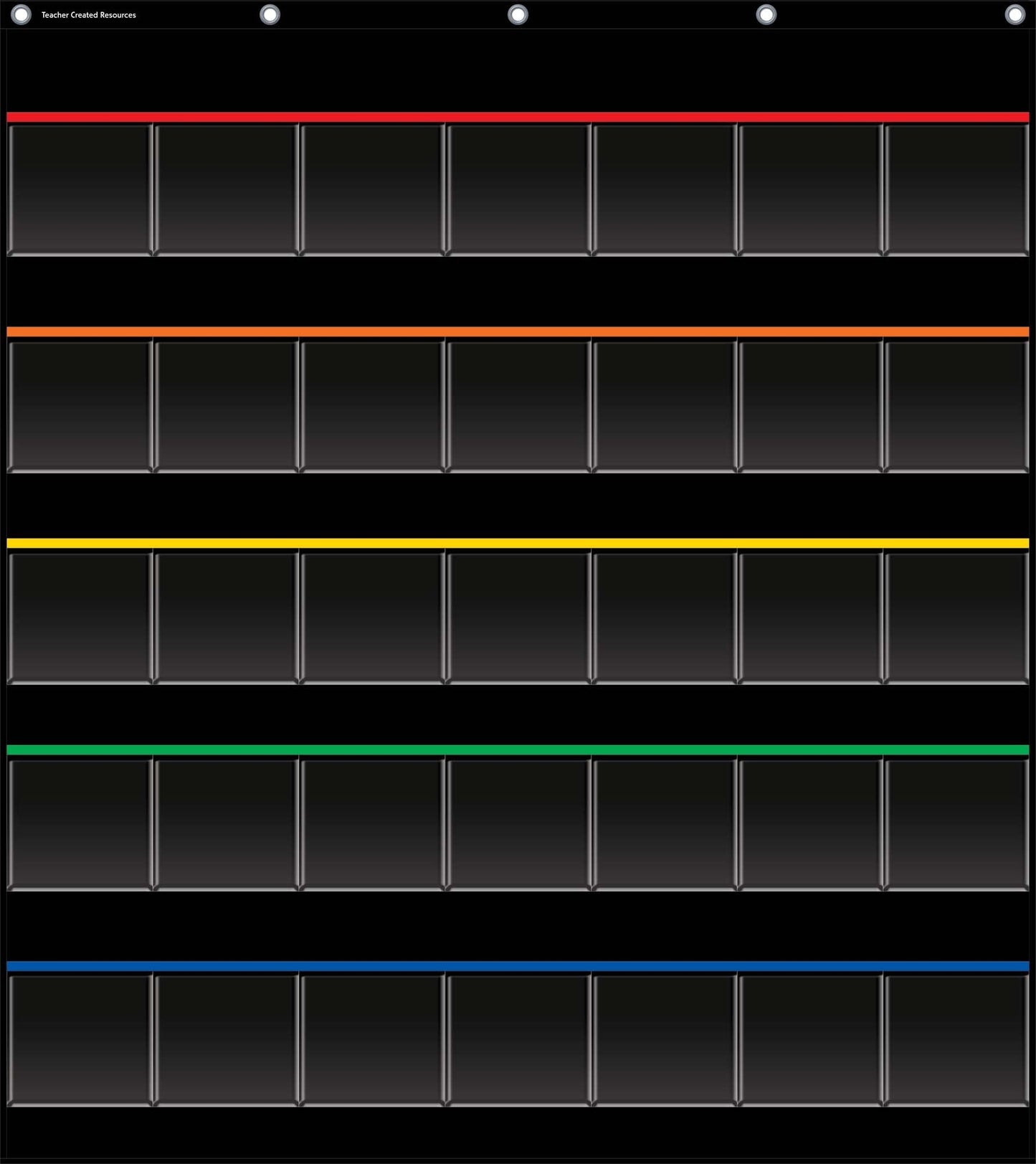 Black Storage Pocket Chart