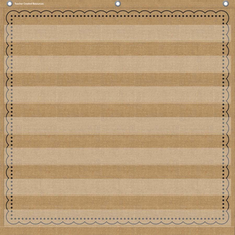 7-Pocket Pocket Chart, Burlap, 28" x 28"