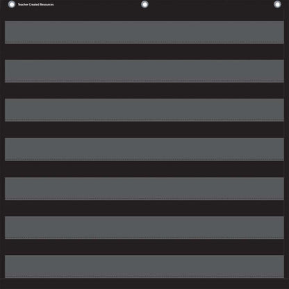 7-Pocket Pocket Chart, Black