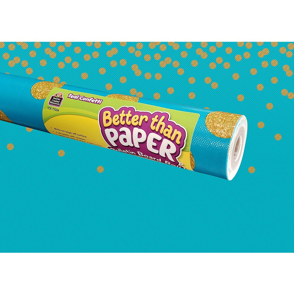 Teal Confetti Better Than Paper® Bulletin Board Roll