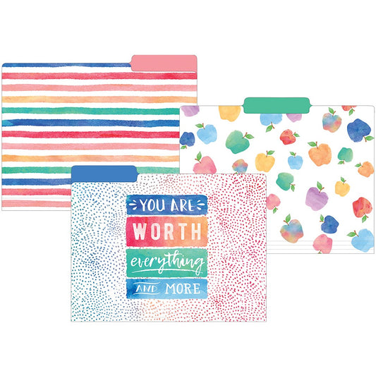 Watercolor File Folders