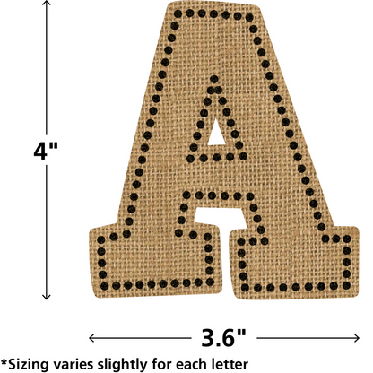 Burlap Bold Block 4" Letters Combo Pack