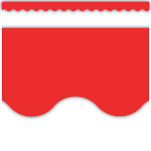 Red Scalloped Border Trim