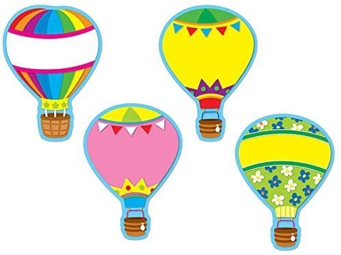 Hot Air Balloons Cut-Outs, Pack of 36