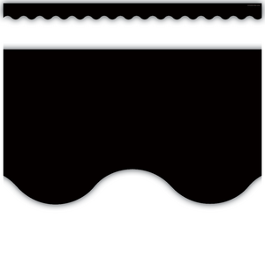 Black Scalloped Border Trim