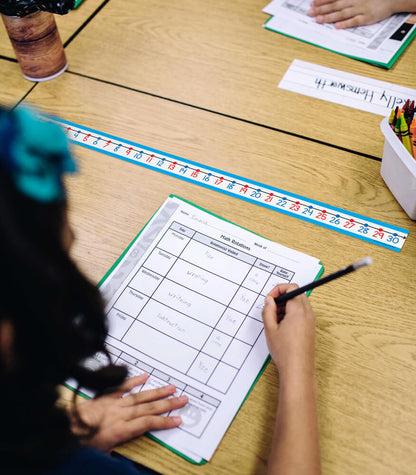 0 to 30 Student Number Lines Manipulative Grade K-3