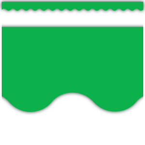 Green Scalloped Border Trim