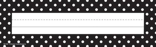 Black Polka Dots Name Plates