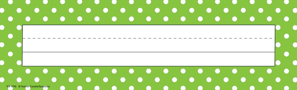 Lime Polka Dots Name Plates