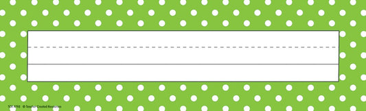 Lime Polka Dots Name Plates