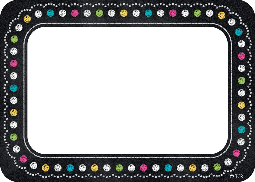 Chalkboard Brights Name Tags