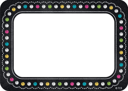 Chalkboard Brights Name Tags